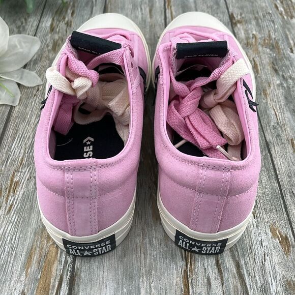 Converse Star Player 76 Black & Pink Suede Sneakers Shoes Size 13 - Picture 5 of 13